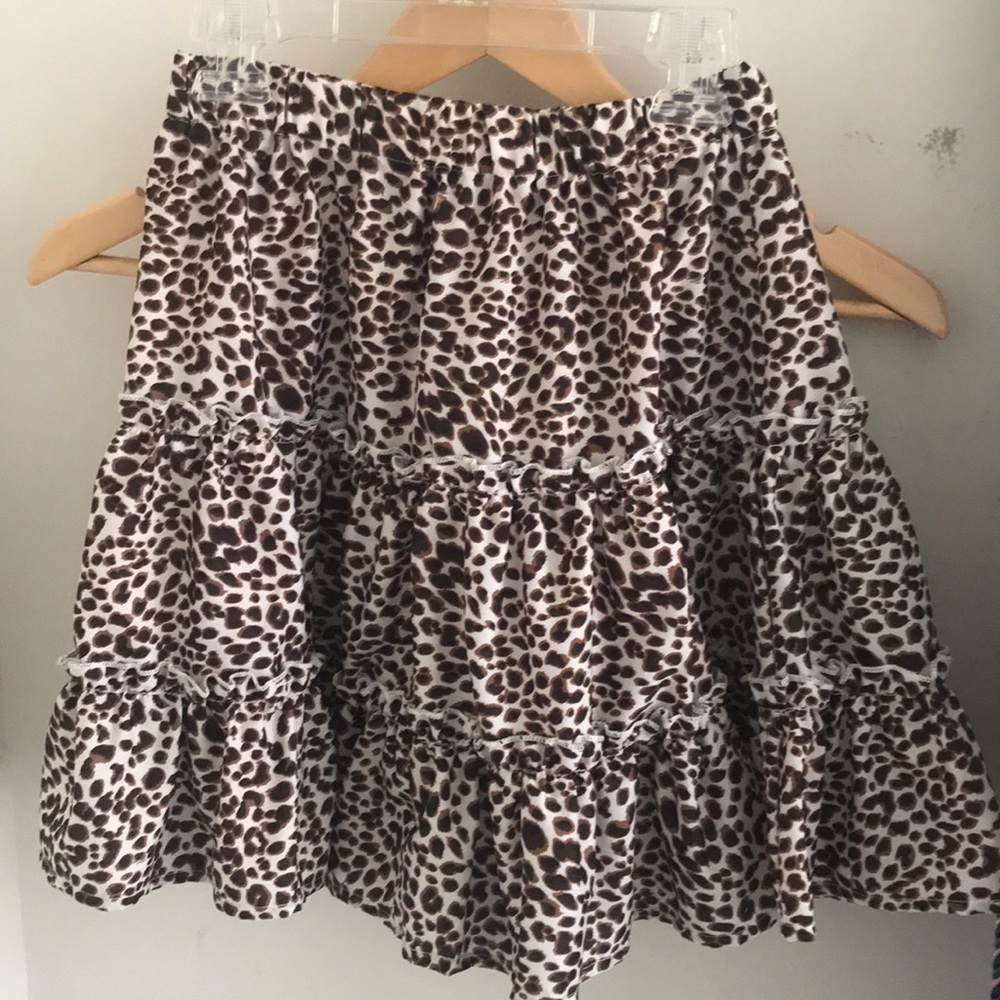 Cheetah print mini skirt